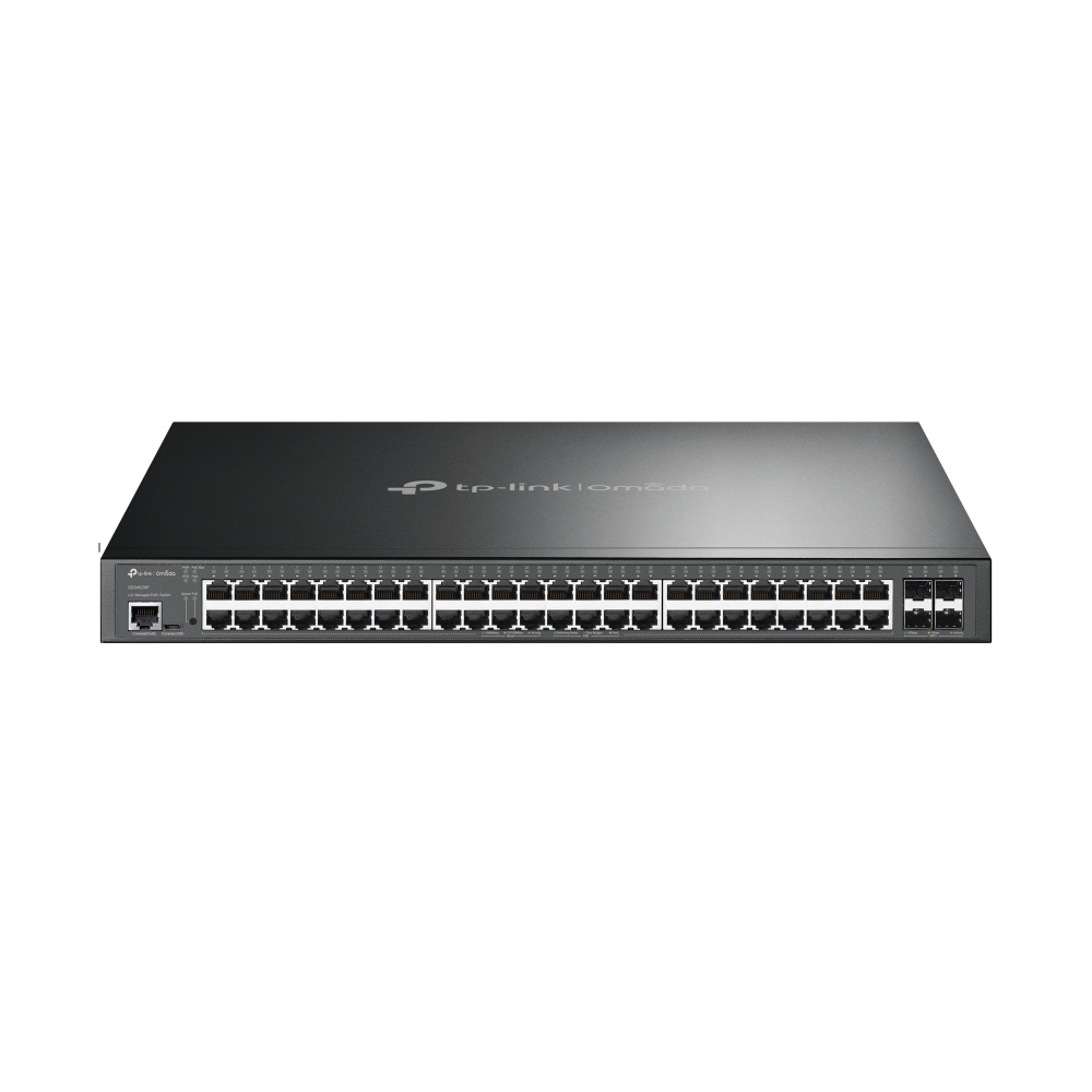 [SG3452XP] TP-Link Omada 48-Port Gigabit and 4-Port 10GE SFP+ L2+ Managed Switch with 48-Port PoE+