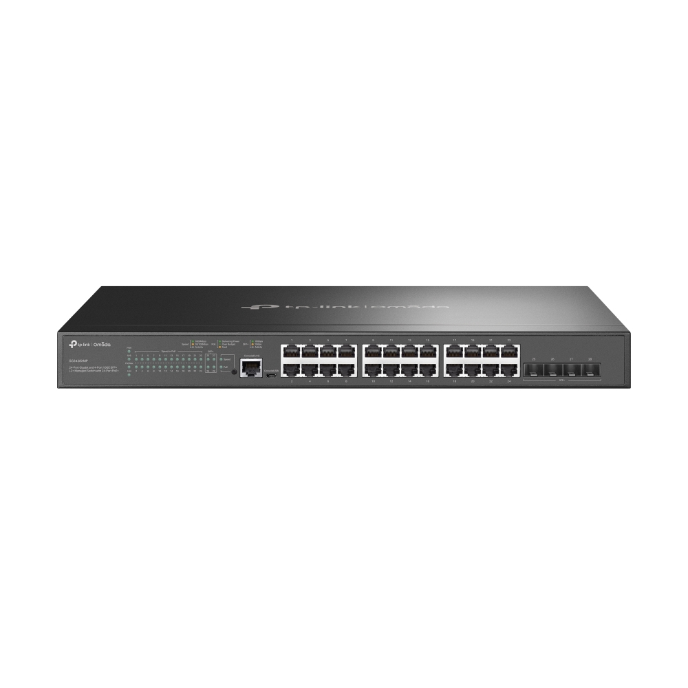 [SG3428XMP] TP-Link Omada 24-Port Gigabit and 4-Port 10GE SFP+ L2+ Managed Switch with 24-Port PoE+