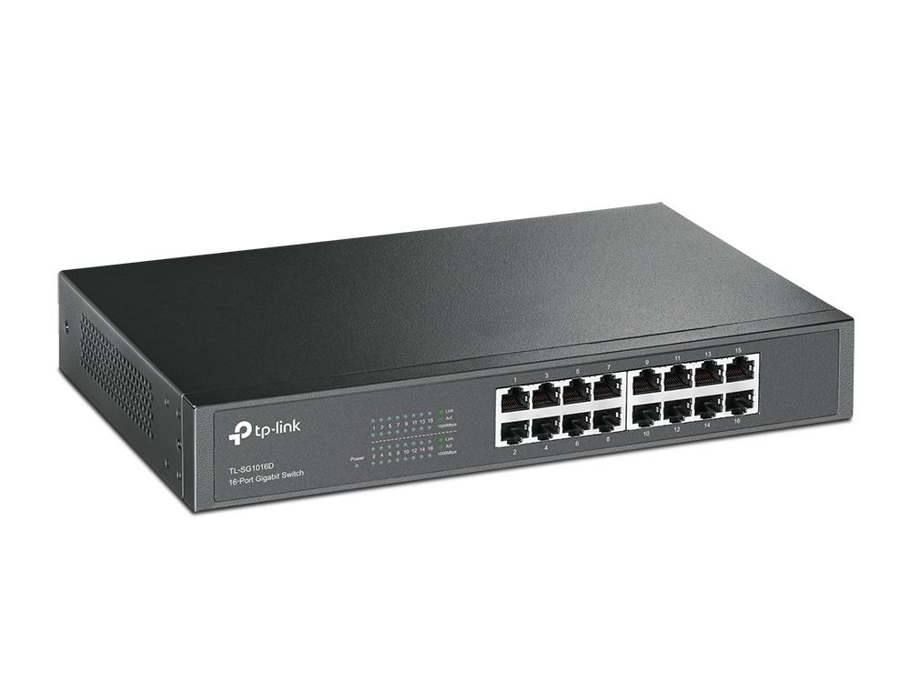 [TL-SG1016D] TP-Link 16-Port Gigabit Desktop/Rackmount Network Switch
