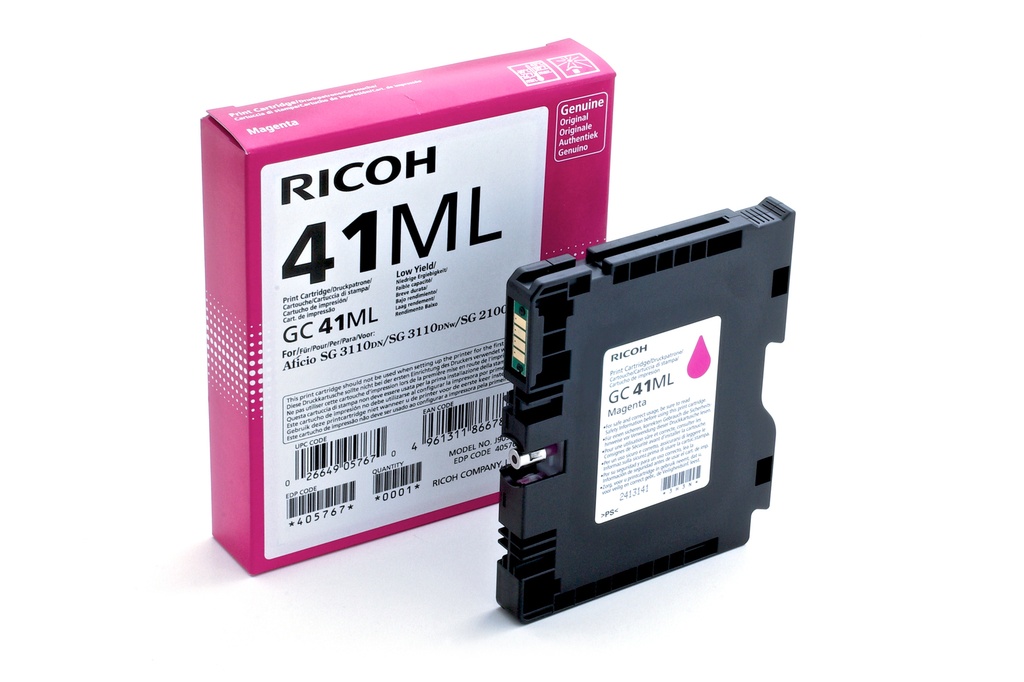 ORIGINAL Ricoh cartuccia gelo magenta GC41ML 405767 ~600 Seiten