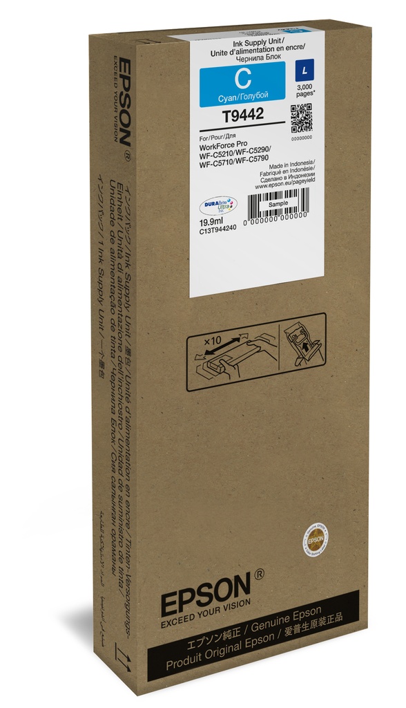 [C13T944240] ORIGINAL Epson Cartuccia d'inchiostro ciano C13T944240 T9442 ~3000 Seiten 19,9ml