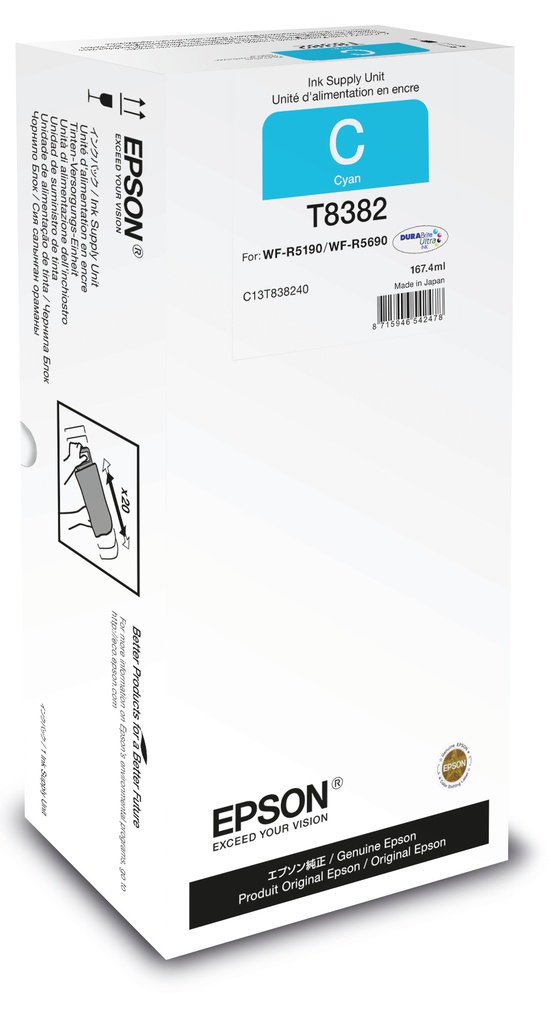 [C13T838240] Epson Cyan XL Ink Supply Unit