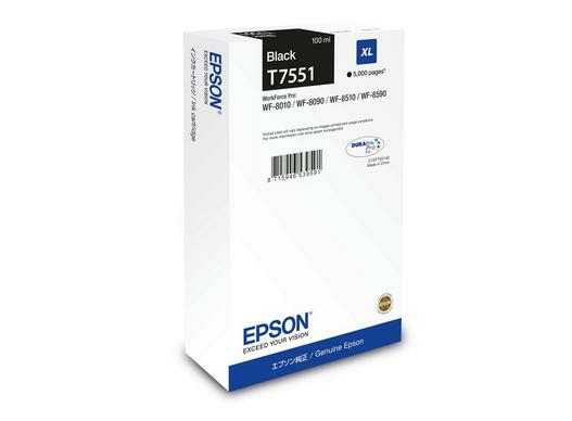 [C13T75514N] ORIGINAL Epson Cartuccia d'inchiostro nero C13T75514N T7551 XL ~5000 Seiten 100ml