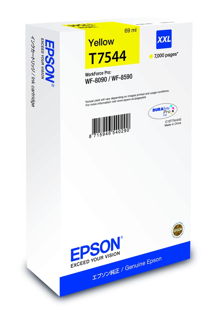 [C13T754440] Epson WF-8090 / WF-8590 Ink Cartridge XXL Yellow