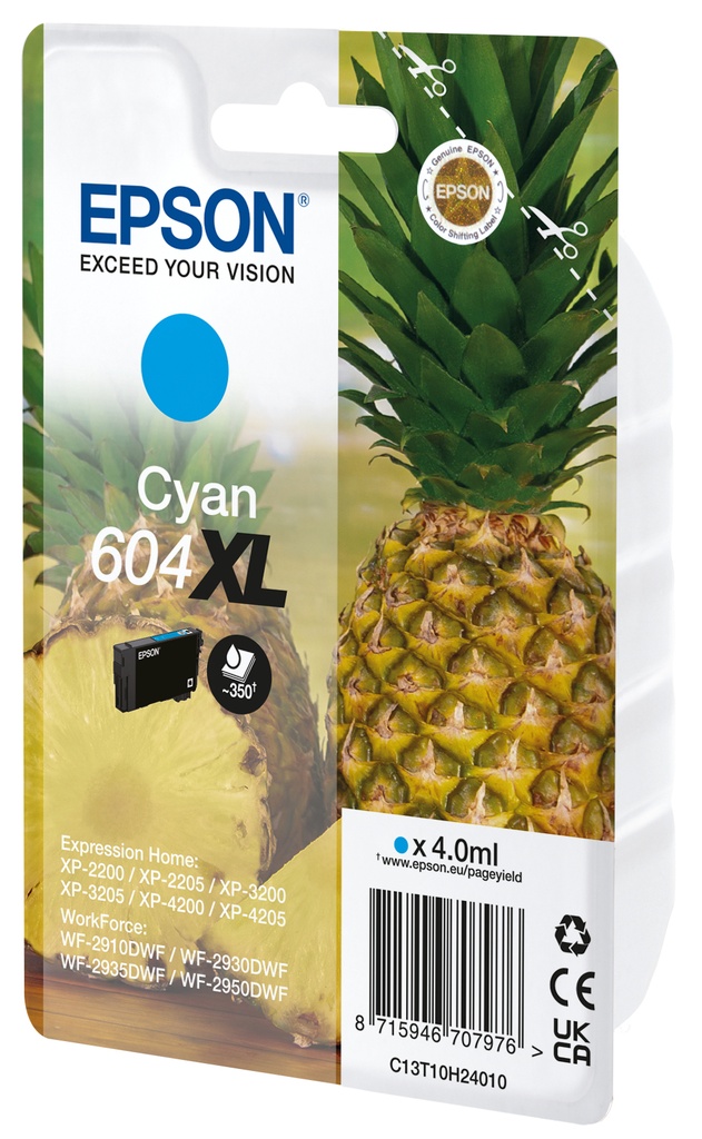 [C13T10H24020] Epson 604XL ink cartridge 1 pc(s) Original High (XL) Yield Cyan