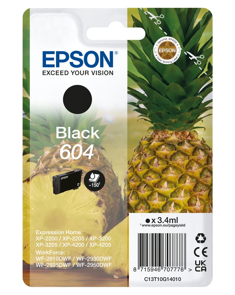 [C13T10G14020] Epson 604 ink cartridge 1 pc(s) Original Black