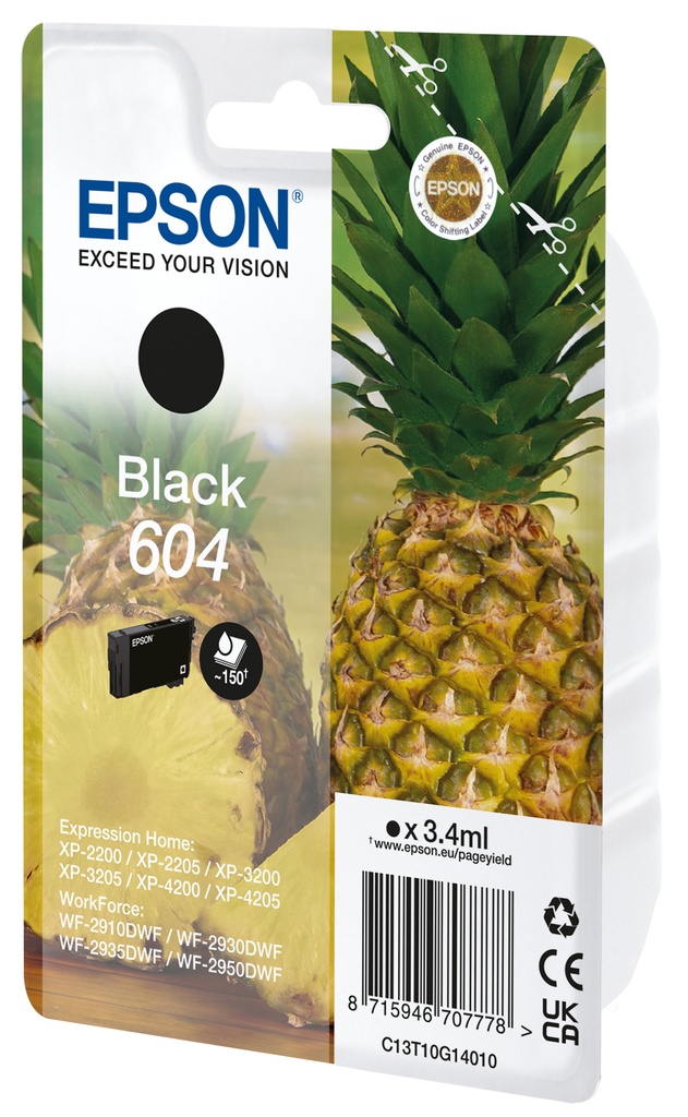 [C13T10G14020] Epson 604 ink cartridge 1 pc(s) Original Black