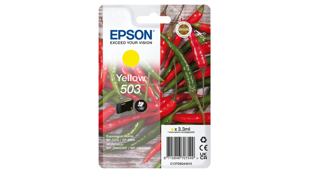[C13T09Q44010] ORIGINAL Epson Cartuccia d'inchiostro giallo C13T09Q44010 503 ~165 Seiten 3,3ml