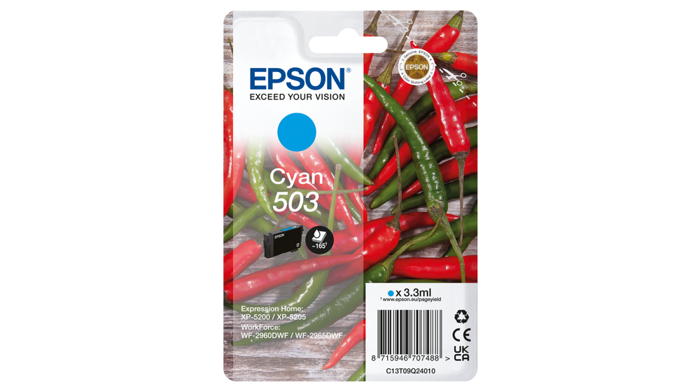 [C13T09Q24010] Epson 503 ink cartridge 1 pc(s) Original Standard Yield Blue