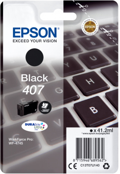 [C13T07U140] ORIGINAL Epson Cartuccia d'inchiostro nero C13T07U140 407 ~2600 Seiten 41,2ml