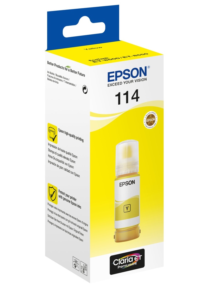 [C13T07B440] Epson 114 EcoTank Yellow ink bottle