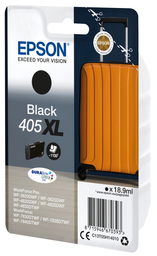 [C13T05H14010] Epson 405XL DURABrite Ultra Ink ink cartridge 1 pc(s) Original High (XL) Yield Black