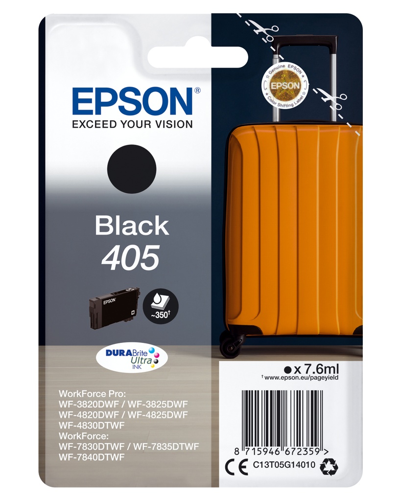 [C13T05G14010] Epson 405 DURABrite Ultra Ink ink cartridge 1 pc(s) Original Standard Yield Black
