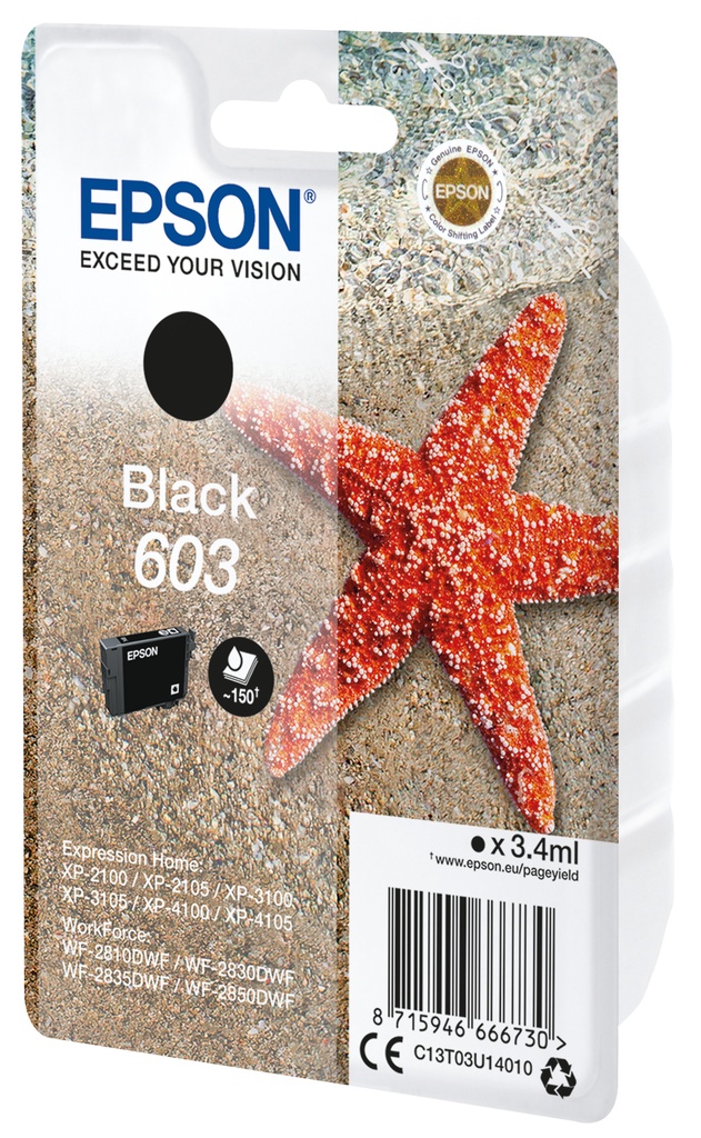 [C13T03U14020] Epson C13T03U14020 ink cartridge 1 pc(s) Original Standard Yield Black