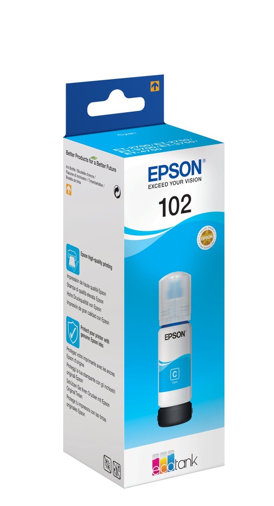[C13T03R240] ORIGINAL Epson Cartuccia d'inchiostro ciano C13T03R240 102 ~6000 Seiten 70ml