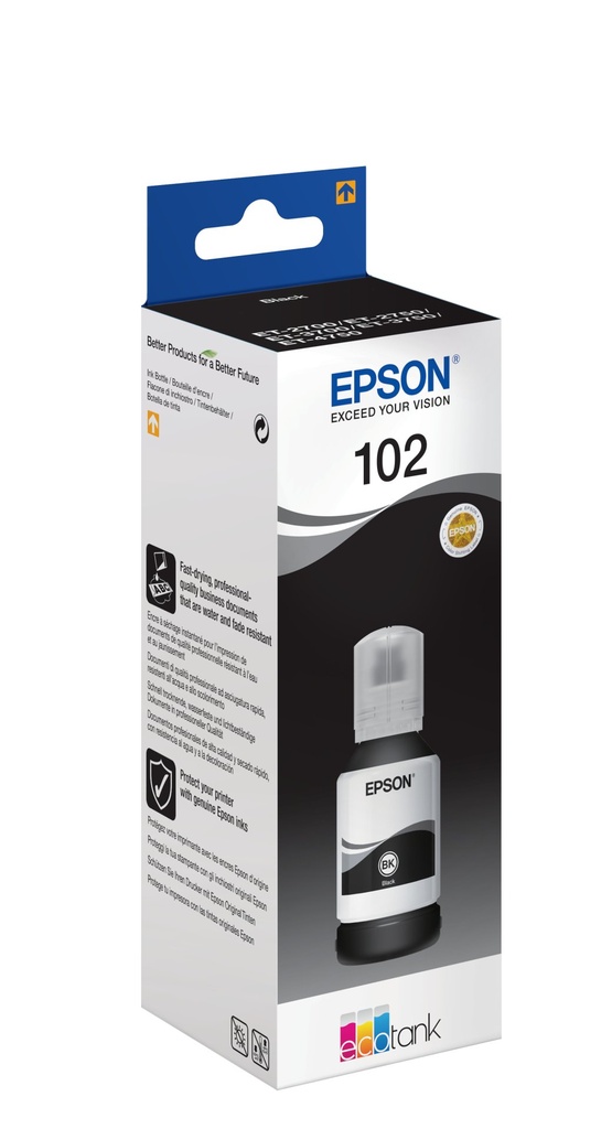 [C13T03R140] ORIGINAL Epson Cartuccia d'inchiostro nero C13T03R140 102 ~7500 Seiten 127ml