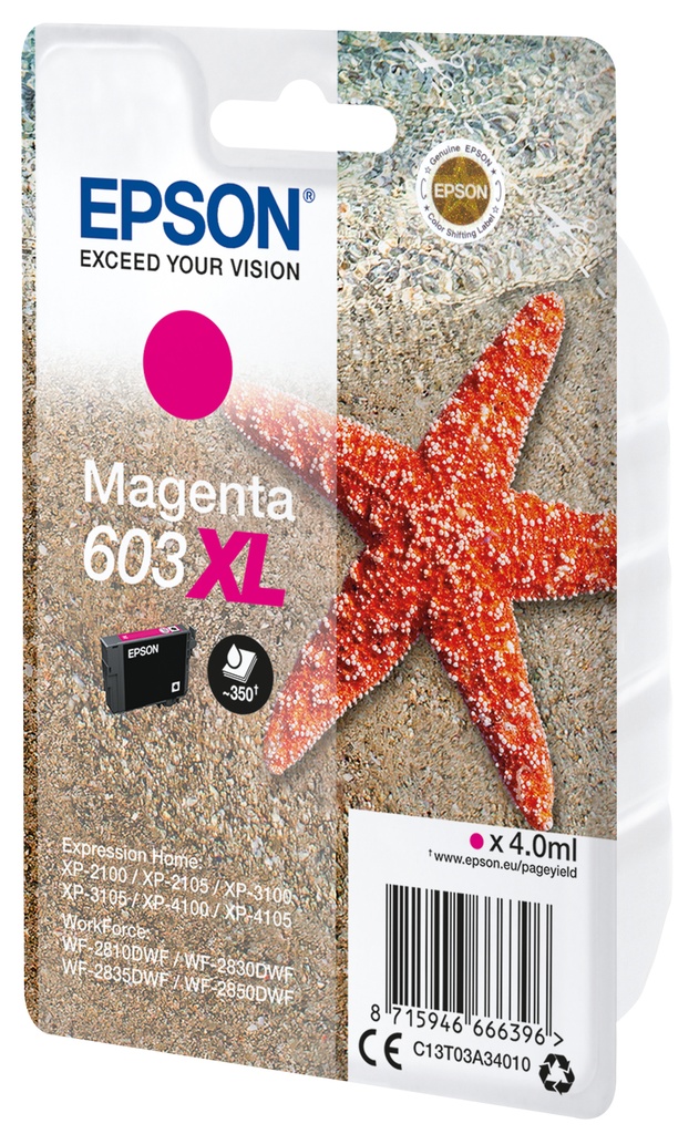 [C13T03A34020] Epson C13T03A34020 ink cartridge 1 pc(s) Original High (XL) Yield Magenta
