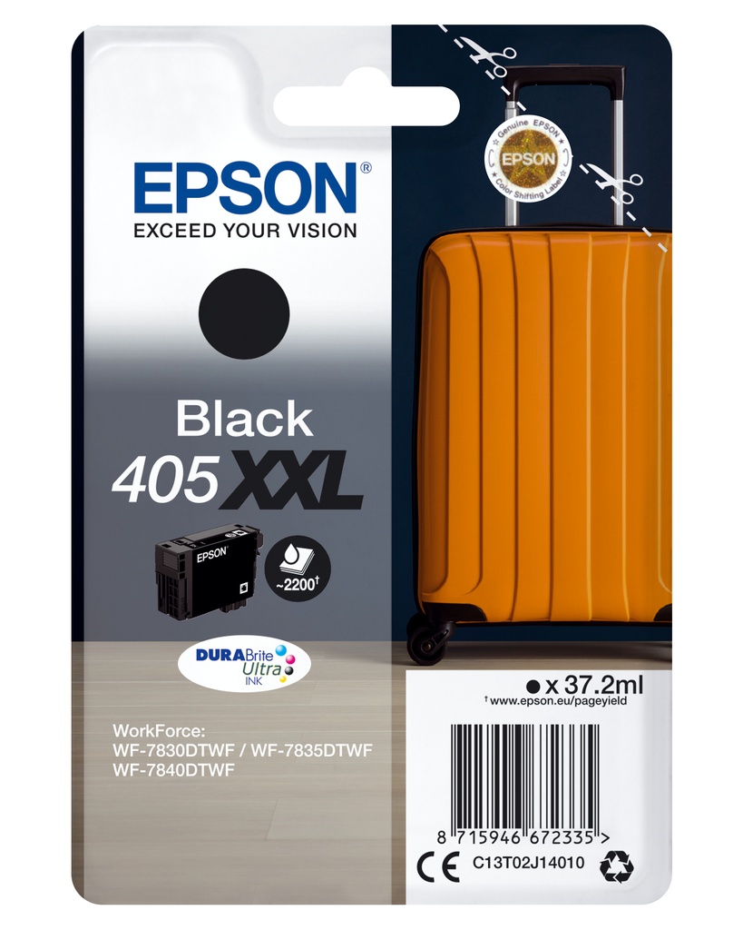 [C13T02J14010] Epson 405XXL DURABrite Ultra Ink ink cartridge 1 pc(s) Original Extra (Super) High Yield Black