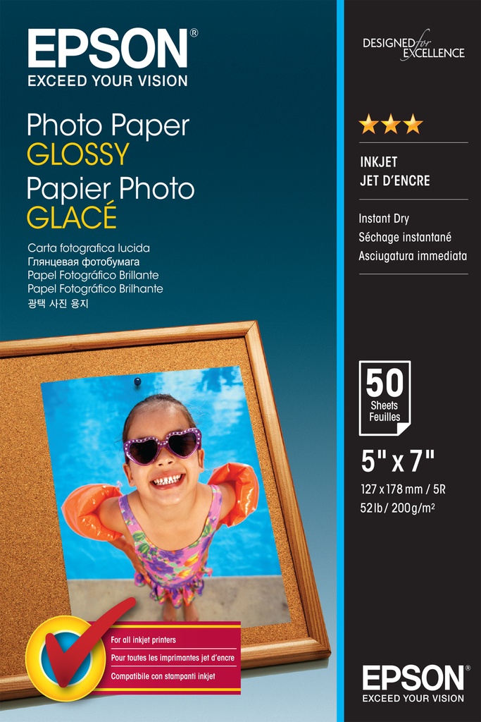 [C13S042545] Epson Photo Paper Glossy - 13x18cm - 50 sheets