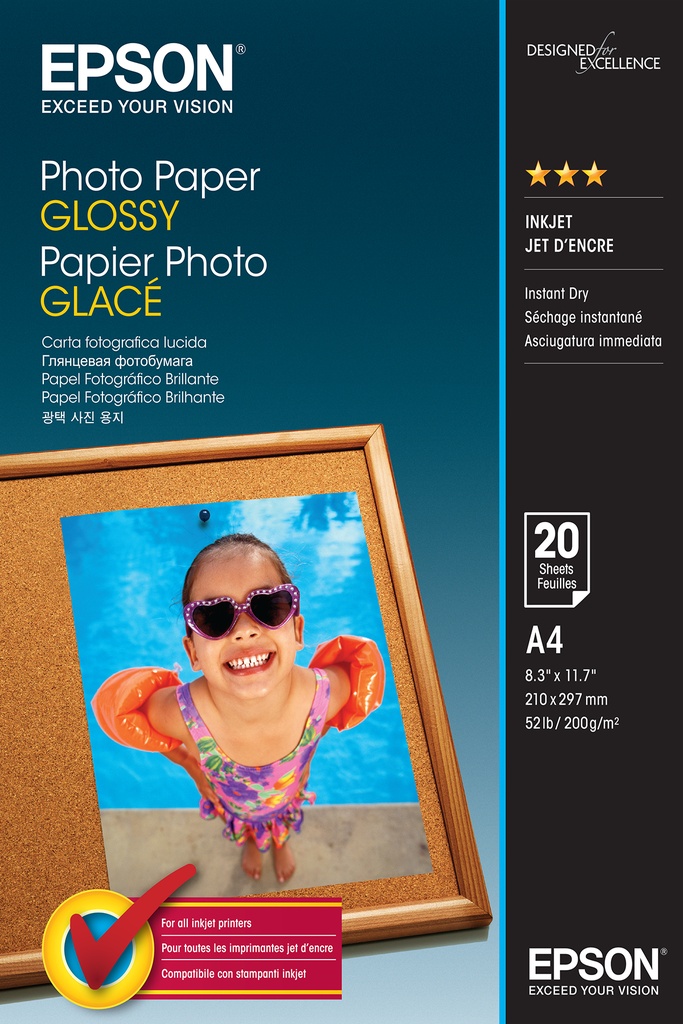 [C13S042538] Epson Photo Paper Glossy - A4 - 20 sheets