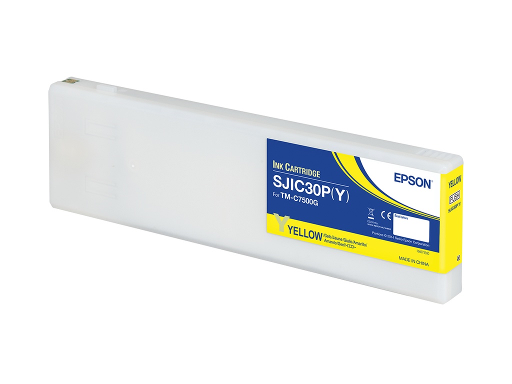 [C33S020642] ORIGINAL Epson Cartuccia d'inchiostro giallo C33S020642 SJIC30P-Y 294,3ml SJIC30P(Y): Ink cartridge for ColorWorks C7500G (Yellow)