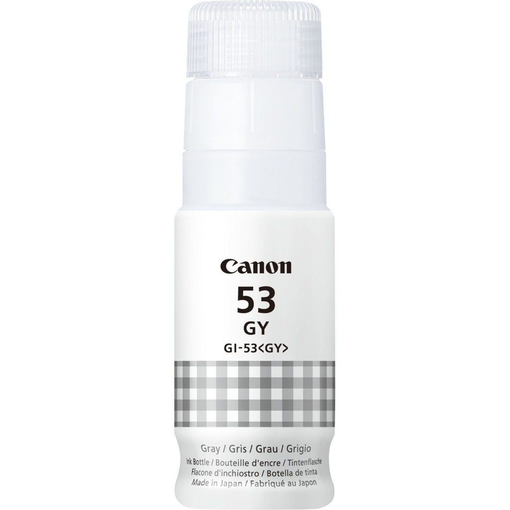 ORIGINAL Canon Cartuccia d'inchiostro Grigio GI-53gy 4708C001 ~8000 Seiten 60ml Flacone d'inchiostro grigio GI-53GY
