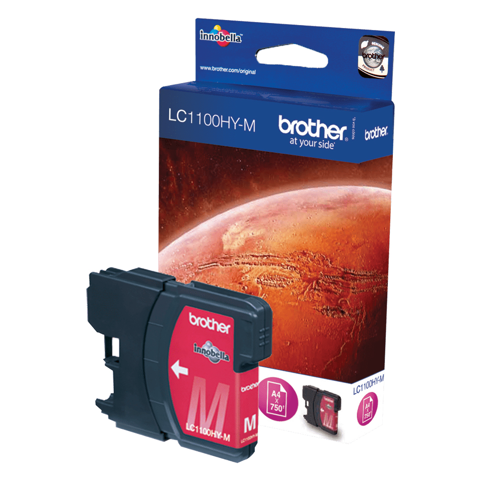 ORIGINAL Brother Cartuccia d'inchiostro magenta LC1100HYM LC-1100HY ~750 Seiten