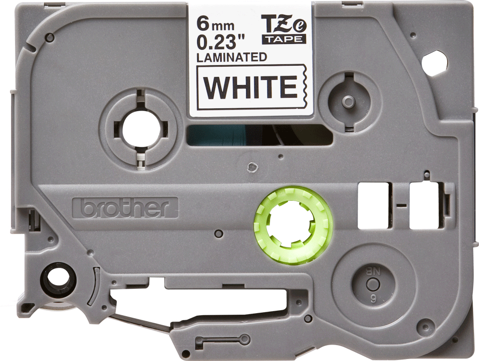 ORIGINAL Brother Nastro Nero su bianco TZe-211 TZ-211 6 mm x 8 m, laminato