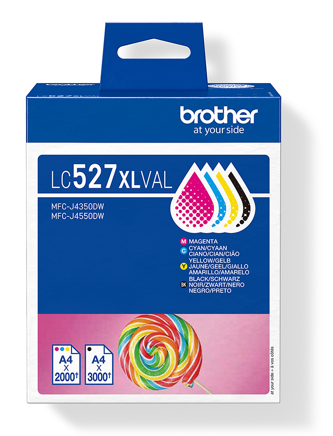 ORIGINAL Brother Multipack nero / ciano / magenta / giallo LC527XLVAL LC527XLVAL ~9000 Seiten