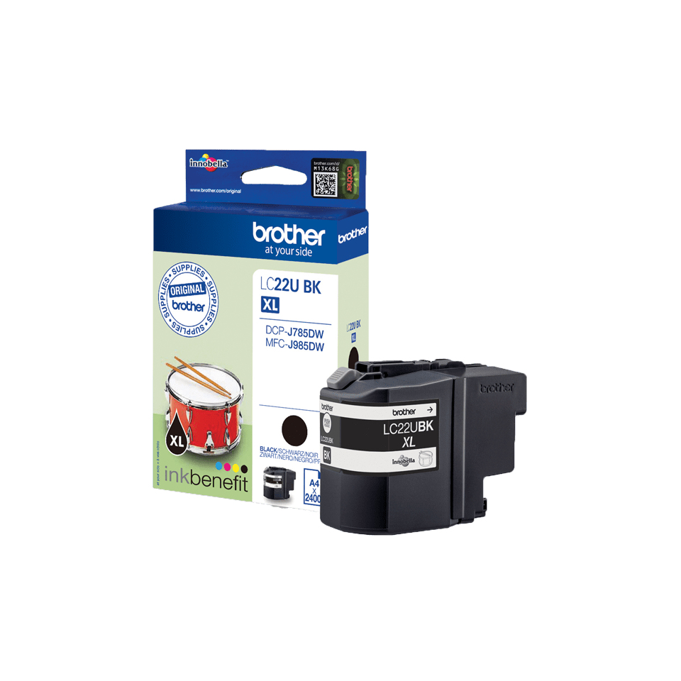 ORIGINAL Brother Cartuccia d'inchiostro nero LC22UBK LC-22U ~2400 Seiten