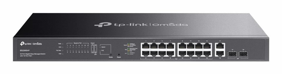 [ES220GMP] TP-Link Omada ES220GMP network switch Managed L2 Gigabit Ethernet (10/100/1000) Power over Ethernet (PoE) Black
