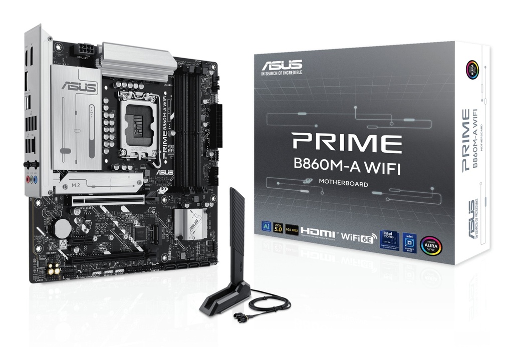 Scheda Madre ASUS Prime B860M-A WIFI LGA1851 Micro ATX DDR5 Bianco