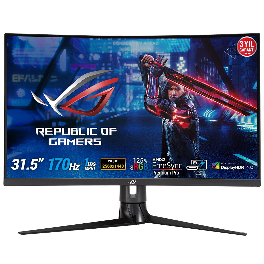[90LM03S0-B04170] ASUS ROG Strix XG32VC computer monitor 80 cm (31.5") 2560 x 1440 pixels Quad HD LED Black