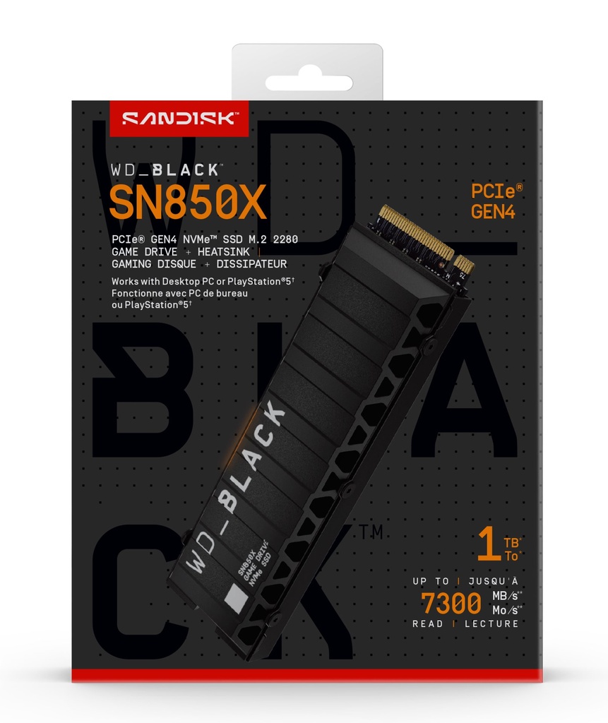 SSD M.2 Western Digital Black SN850X 1 TB PCI Express 4.0 NVMe