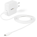 StarTech.com USB C Wall Charger - USB C Laptop Charger 60W PD - 6ft/2m Cable - Universal Compact Type C Power Adapter - Dell XPS/Lenovo X1 Carbon/HP EliteBook/MacBook - USB IF/CE Certified