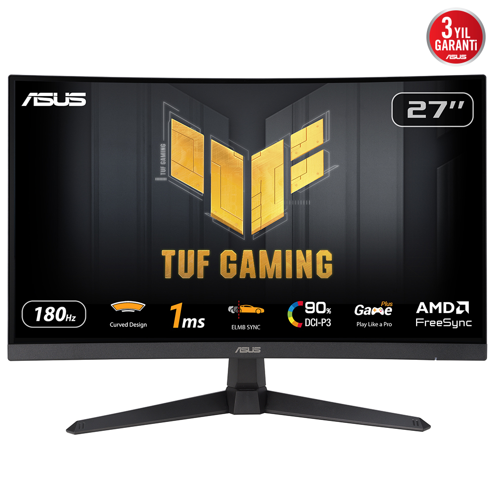 [90LM0A90-B01170] ASUS TUF Gaming VG27VQ3B computer monitor 68.6 cm (27") 1920 x 1080 pixels Full HD LCD Black