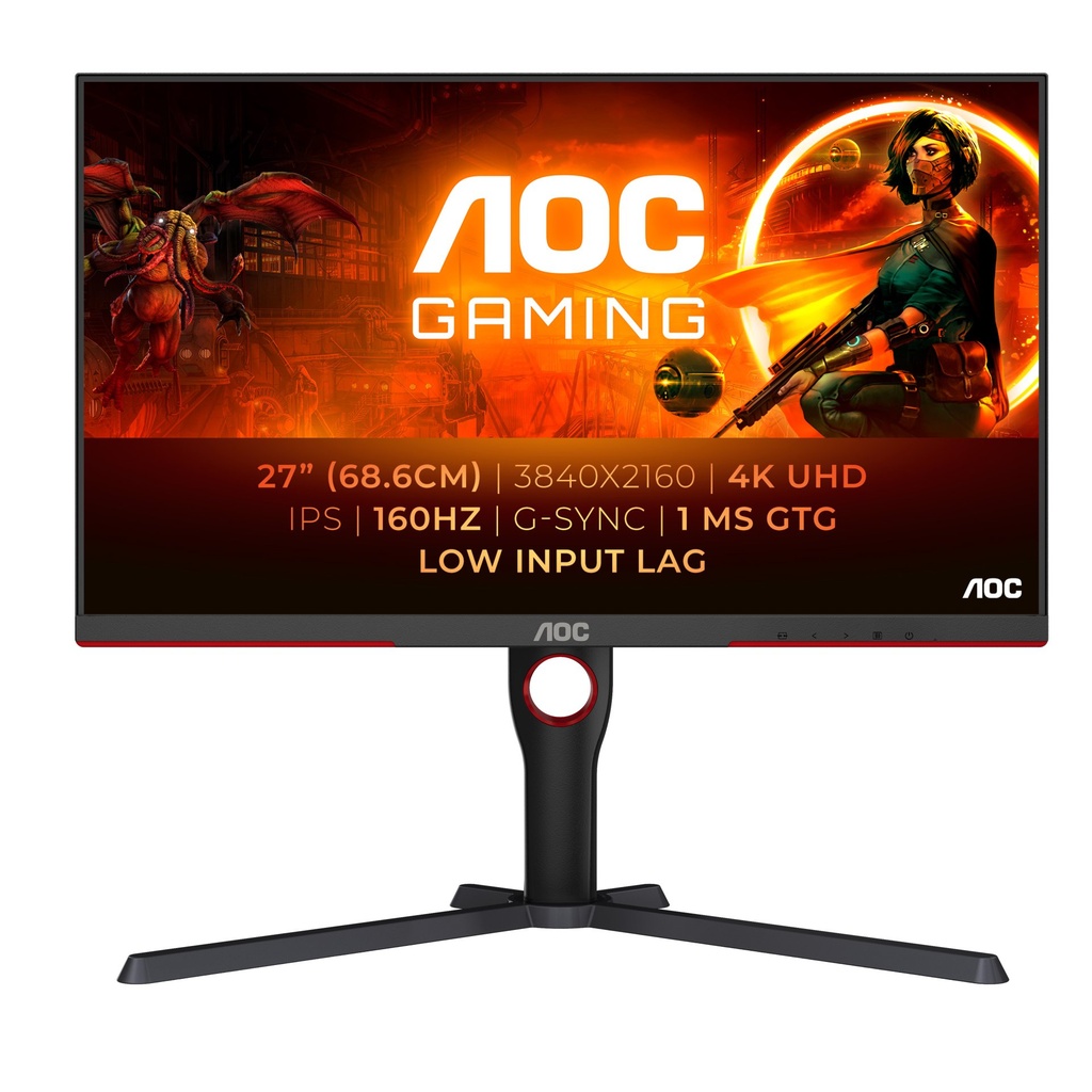 [U27G3X/BK] AOC G3 U27G3X/BK computer monitor 68.6 cm (27") 3840 x 2160 pixels 4K Ultra HD LED Black, Red