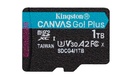 microSDXC Canvas Go Plus Kingston Technology 1 TB Gen4 200R A2 U3 Confezione singola senza ADP