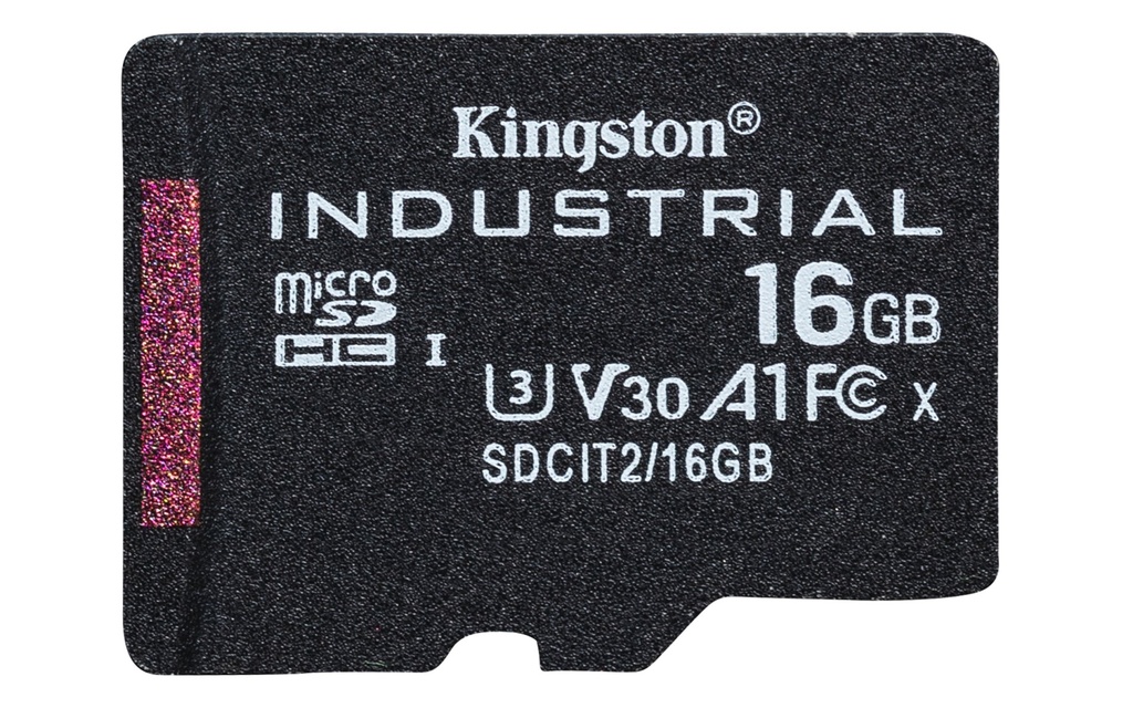 [SDCIT2/16GBSP] Kingston Technology 16GB microSDHC Industrial C10 A1 pSLC Card Single Pack w/o Adapter