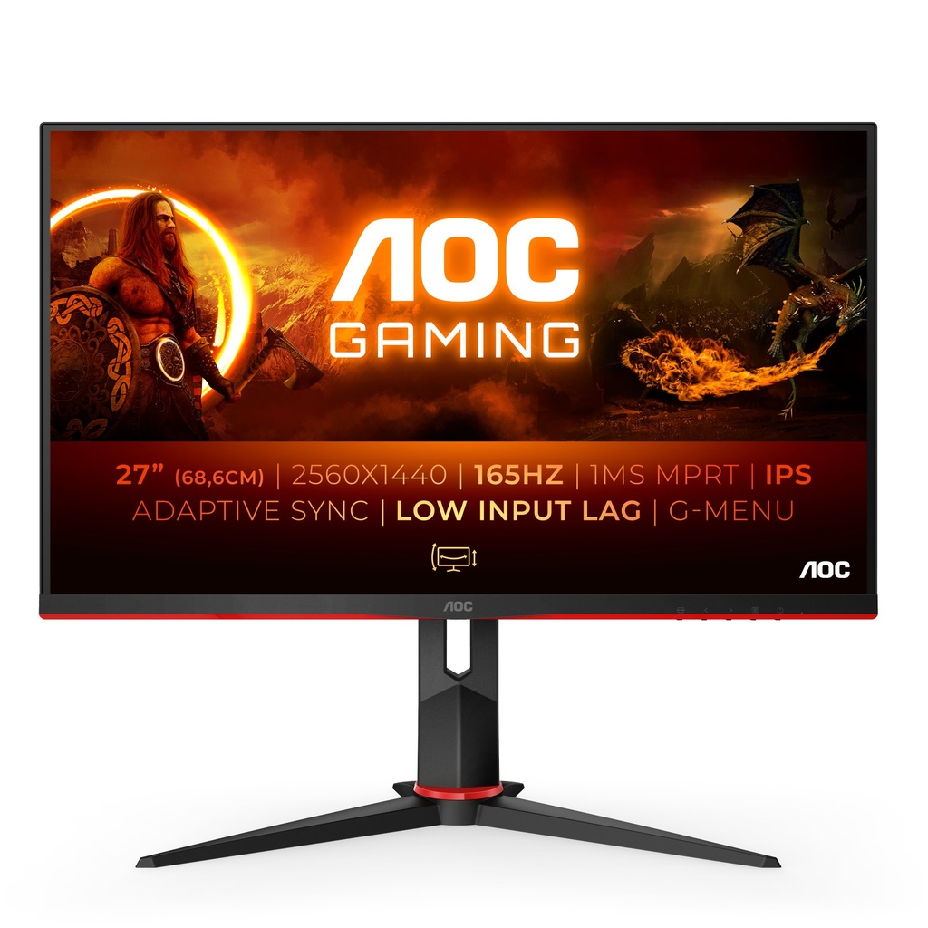 [Q27G2S/EU] AOC Q27G2S/EU computer monitor 68.6 cm (27") 2560 x 1440 pixels Quad HD LED Black, Red