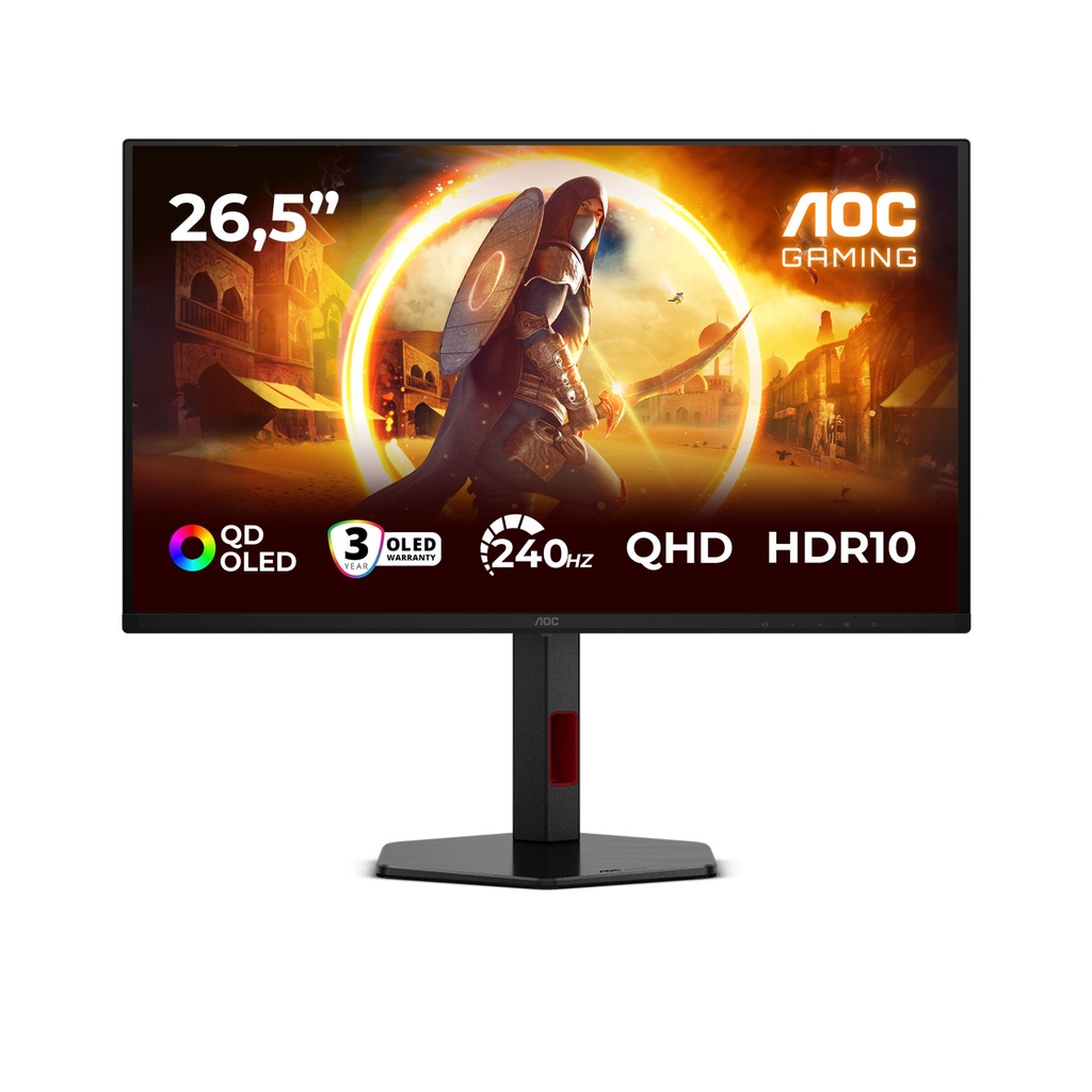 [Q27G4ZDR] AOC G4 Q27G4ZDR computer monitor 67.3 cm (26.5") 2560 x 1440 pixels Quad HD QD-OLED Black, Red