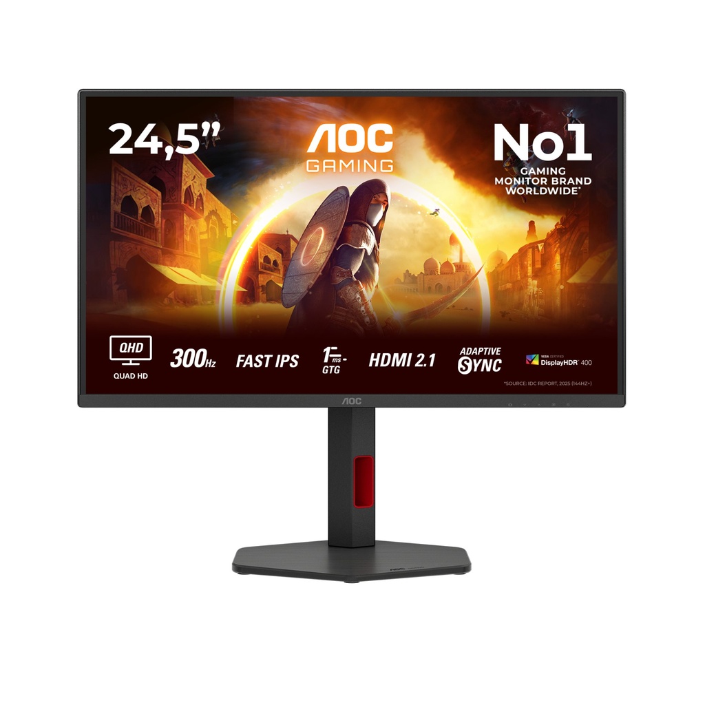 [Q25G4SR] AOC G4 Q25G4SR computer monitor 62.2 cm (24.5") 2560 x 1440 pixels Quad HD LED Black, Red