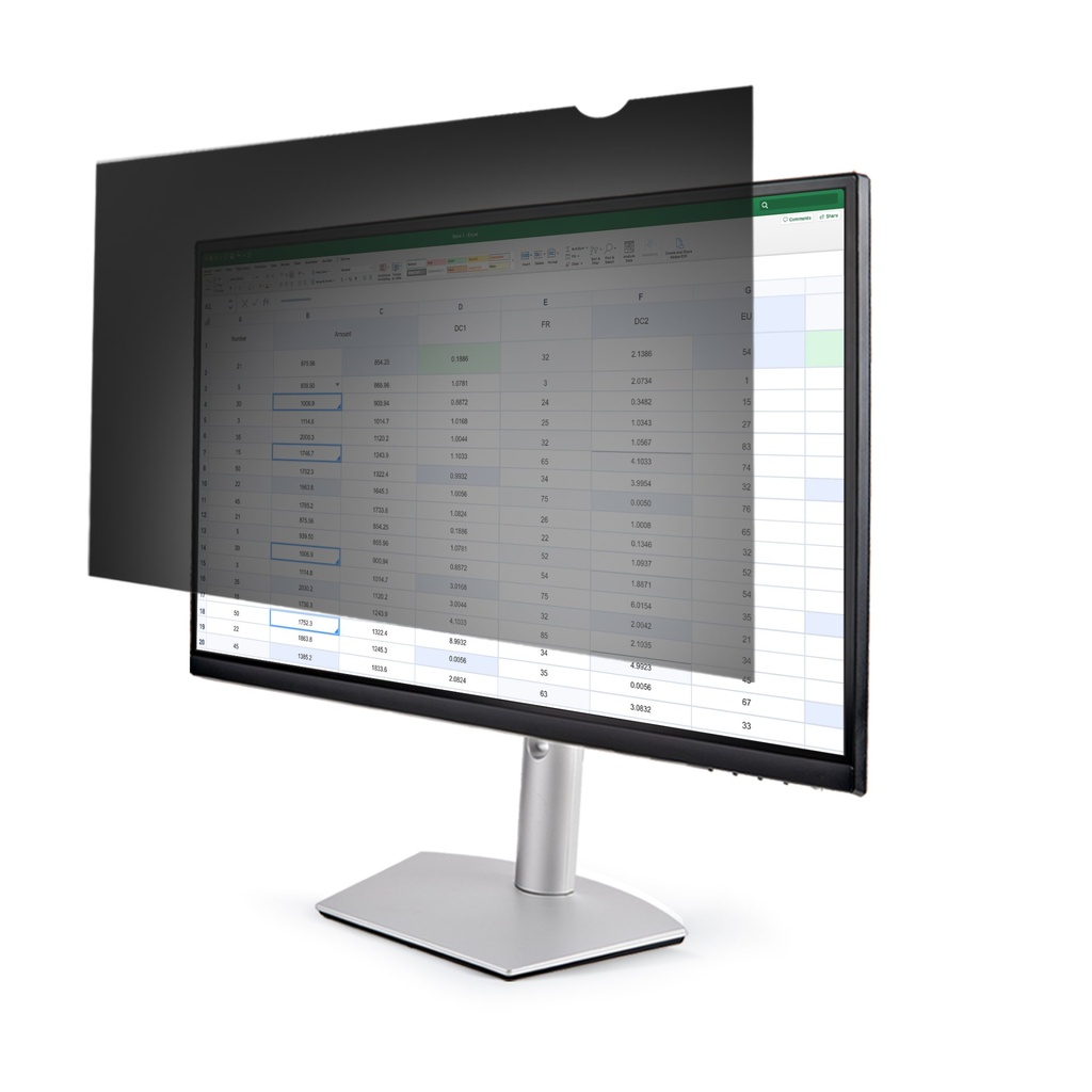 [PRIVSCNMON27] StarTech.com Monitor Privacy Screen for 27 inch PC Display - Computer Screen Security Filter - Blue Light Reducing Screen Protector Film - 16:9 WideScreen - Matte/Glossy - +/-30 Degree