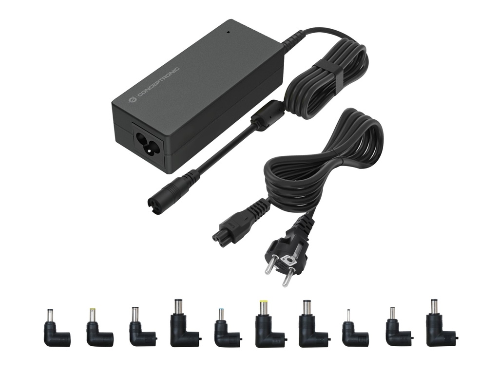 [OZUL08B10] Conceptronic OZUL08B10 90W Universal Laptop Charger, 10 Charging Tips incl.