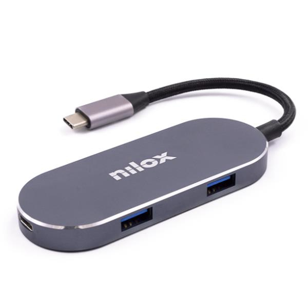 [NXDSUSBC01] Nilox MINI DOCKING STATION HDMI 3USB PD USB 3.2 Gen 1 (3.1 Gen 1) Type-C Silver