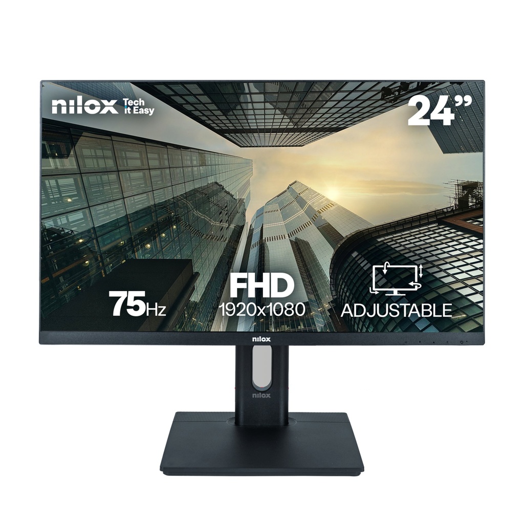 [NXM24REGWEB01] Nilox NXM24REGWEB01 computer monitor 60.5 cm (23.8") 1920 x 1080 pixels Full HD LED Black