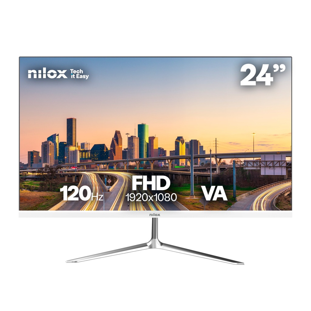 [NXM24FHD1201W] Nilox NXM24FHD1201W computer monitor 60.5 cm (23.8") 1920 x 1080 pixels Full HD LED White
