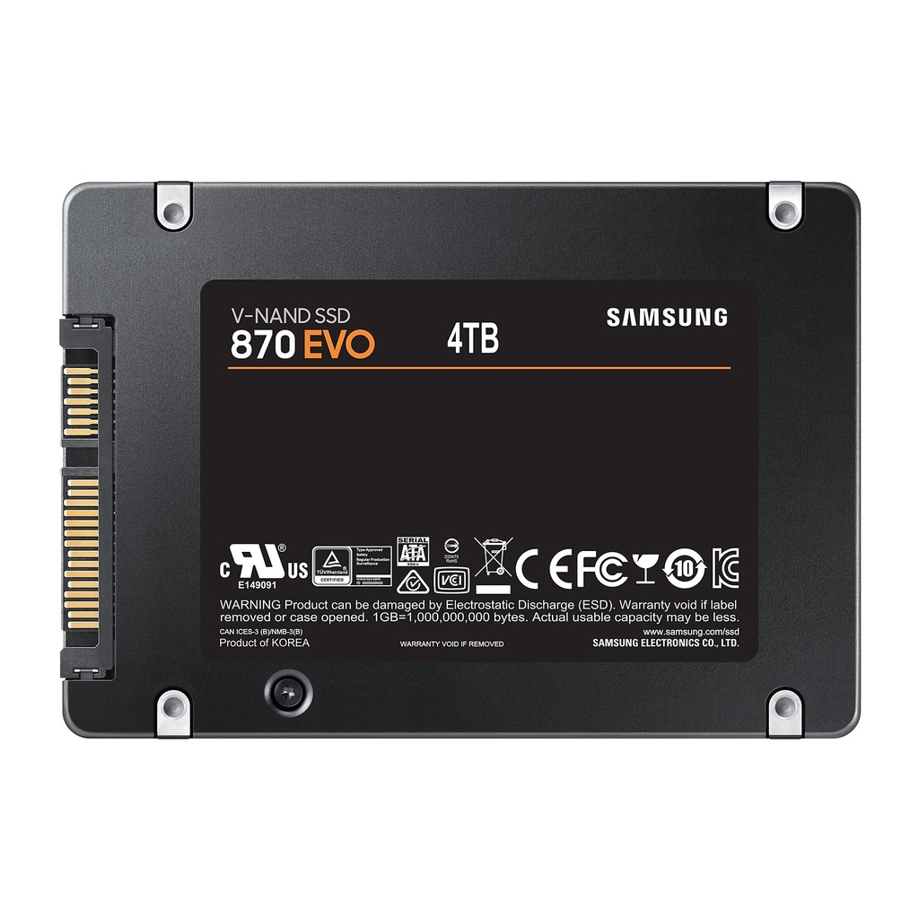 [MZ-77E4T0B/EU] Samsung 870 EVO 4 TB 2.5" Serial ATA III V-NAND