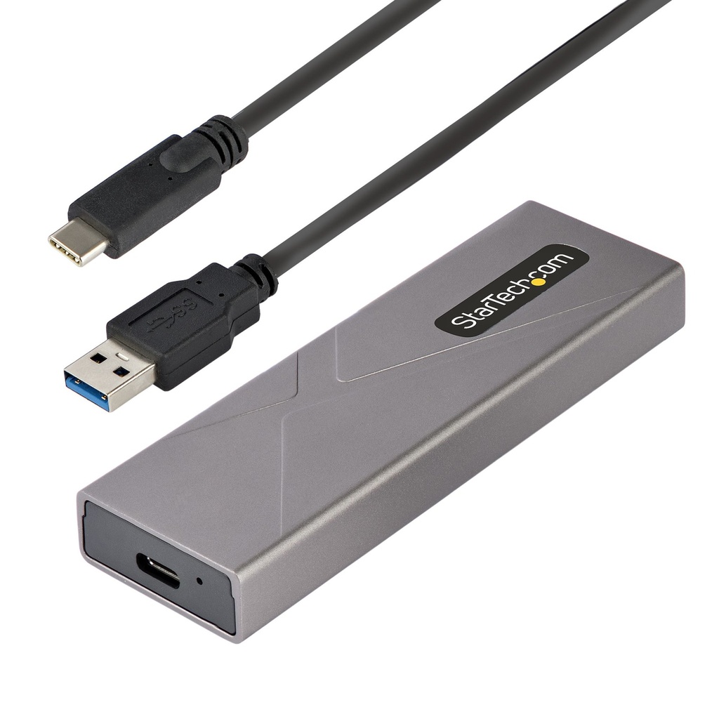 [M2-USB-C-NVME-SATA] StarTech.com USB-C 10Gbps to M.2 NVMe or M.2 SATA SSD Enclosure - Tool-free External M.2 PCIe/SATA NGFF SSD Aluminum Case - USB Type-C&A Host Cables - Supports 2230/2242/2260/2280