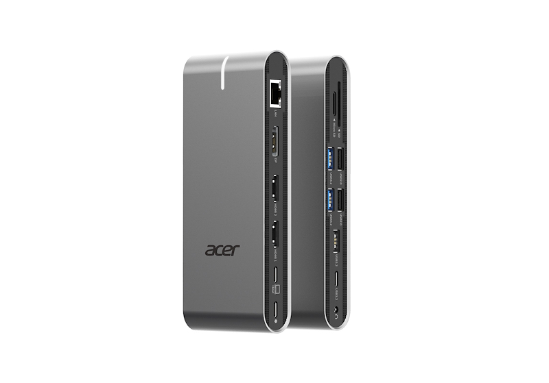 Acer HP.DSCAB.022 replicatore di porte e docking station per laptop Cablato USB 3.2 Gen 1 (3.1 Gen 1) Type-C Argento